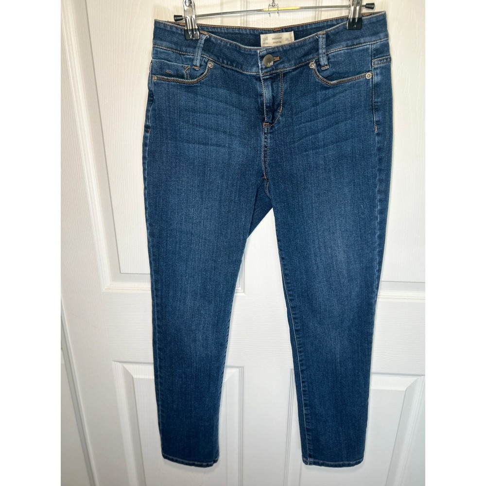 J. Jill Jeans Weekender Straight Leg 4 Petite Blue Blue Tencel Soft Stretch